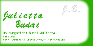 julietta budai business card